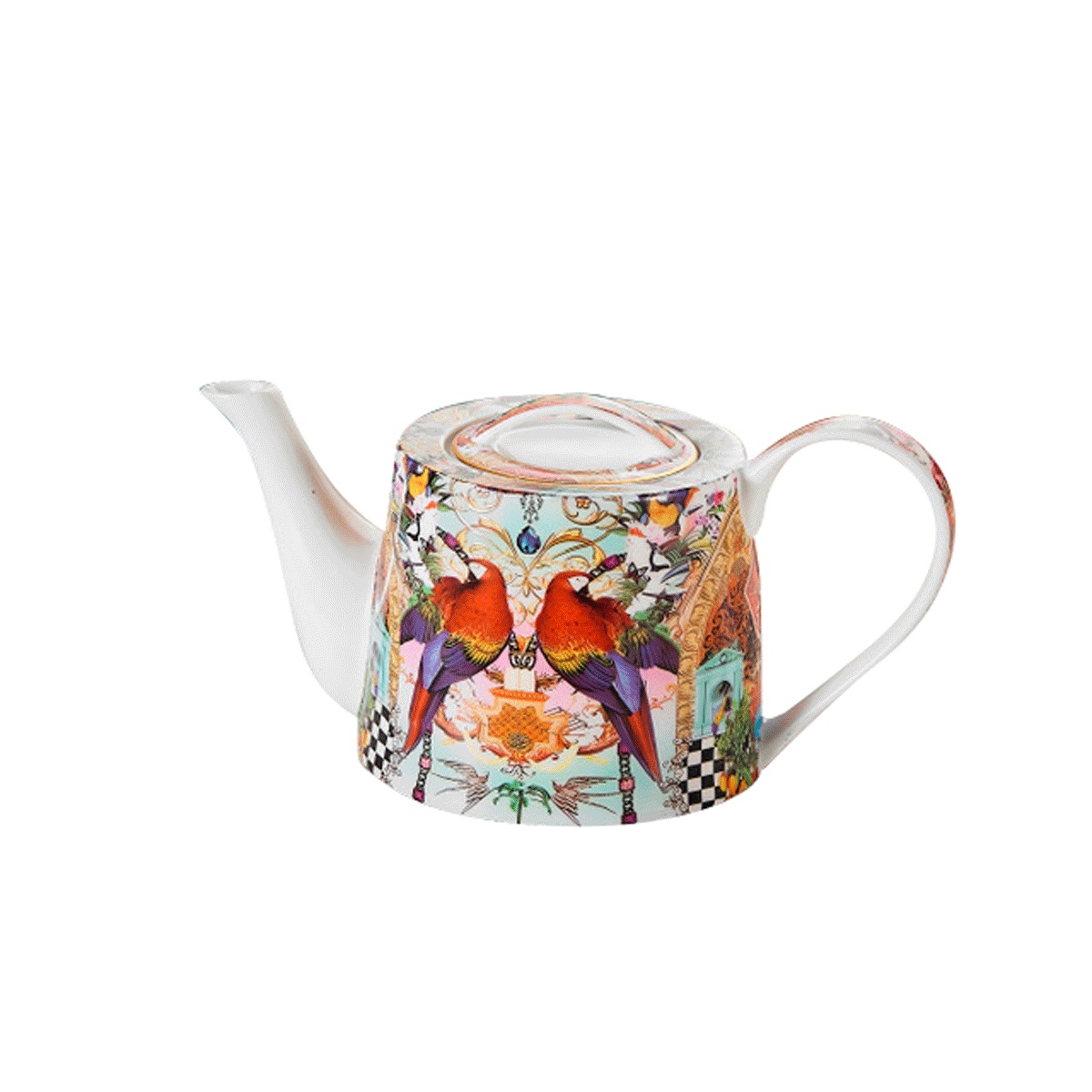 Kanne Porzellan 1,3 l - Pompös-Kollektion Dekor Papageien 0C591575-F878-4739-A330-3645CC70F784.jpg