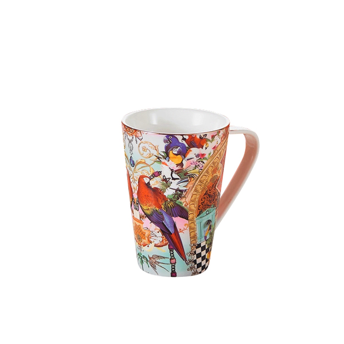 Becher Porzellan 0,35l  Pompös Kollektion Dekor Papageien AE14411E-1D9E-4E8C-AFE7-6FD9EFF17AD9.jpg