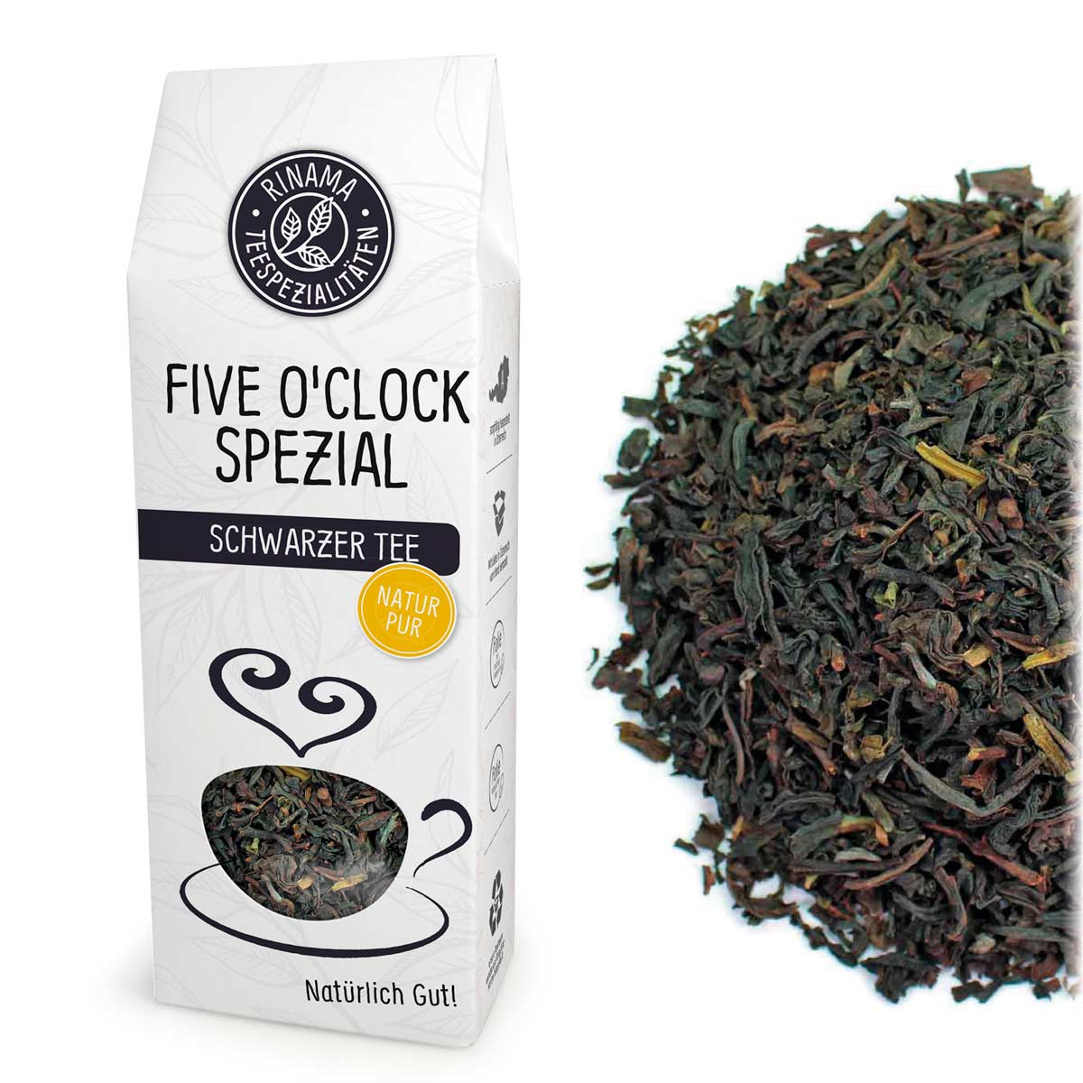 Five O'clock Spezial 90 g/Pkg naturbelassene Schwarzteemischung FFBABF59-800F-4016-B6CC-EB1325918B70.jpg